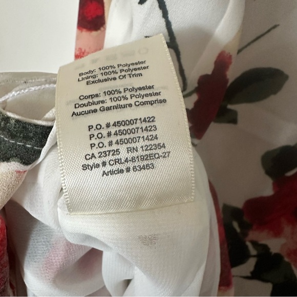 Aritzia Wilfred Sabine Dress White Floral Size L - Picture 10 of 12